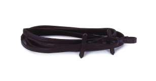 English Leather Rubber Covered Reins 1/2"