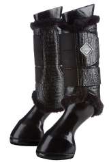 LeMieux Fleece Lined St Moritz Crocodile Leather Brushing Boots