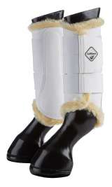 LeMieux Fleece Lined Brushing Boots White/Natural Fleece