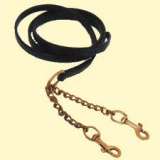 English Leather Lead and Twin Chain
